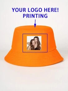 1入組成人實色漁夫帽，客戶可按自己的偏好自定義任何圖片或相片印花 - A - 查看 20