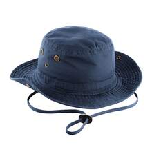 Beechfield Unisex Adult Outback Leather Lined Panama Hat (Navy) - Navy Blue - View 1