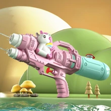 Pistola ad acqua ad aria pressurizzata da 500ml per bambini, con doppia ugello, a forma di dinosauro o di anatra, adatta per raduni, feste, spiagge, parchi acquatici e festival, giocattolo simile a una vera pistola, adatta per bambini