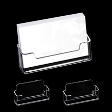 1 Pack Clear Plastic Business Card Holder, Acrylic Name Card Display Stand Fit For 30-40 Cards Back To School