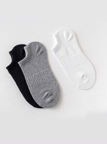 30 Pairs Summer Black,White,Gray Ankle Socks, Breathable Soft Simple Versatile - Black - View 4