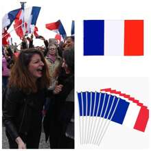 French  French Flag Set, 10 Hand-Held Flags For , Shipping And Festive Celebrations - Multicolor - View 9