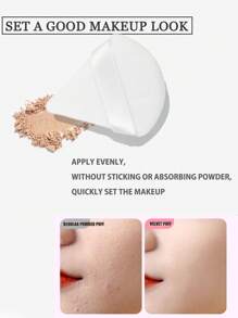 24pcs/15pcs/8pcs/3pcs Triangle Flocked Makeup Sponges, Soft Fluffy Textured, Suitable For Face/Body Powder Puff, Mixed Set Cosmetic Beauty Tools