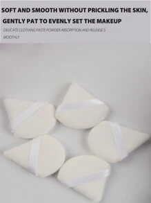24pcs/15pcs/8pcs/3pcs Triangle Flocked Makeup Sponges, Soft Fluffy Textured, Suitable For Face/Body Powder Puff, Mixed Set Cosmetic Beauty Tools