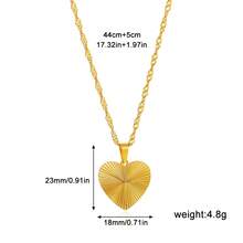 1件简约18K镀金不锈钢蝴蝶心形吊坠项链，优雅女士饰品 - 項鍊 - 查看 4