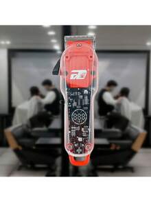 FD Hair Clipper Cortadora de pelo transparente inalámbrica profesional para peluquería Afeitadora recargable eléctrica USB Máquina de doble litro, transparente con pantalla LCD, Máquina de corte de cabello eléctrica para hombre y mujer - Multicolor - Ver 6