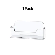 1 Pack Clear Plastic Business Card Holder, Acrylic Name Card Display Stand Fit For 30-40 Cards Back To School