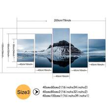 Noframed 5 Cái Một Bộ Tranh Canvas In Trên Tường Nghệ Thuật Hình Ảnh Không Gian Mô-đun Unframed Trang Trí Nội Thất Hình Ảnh Mô-đun Áp Phích Phong Cảnh Đẹp Series 5PC12 (89) - Nhiều màu - Xem 4