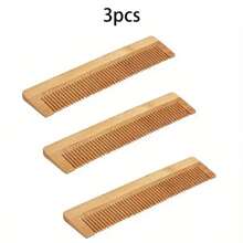 1 件/3 件竹木酒店一次性组合木梳，女士旅行便携 - 彩色 - 查看 10