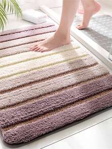 23*15英寸現代簡約鋼琴條紋防滑入口墊，浴室和廁所地墊，吸水腳墊，家庭使用 - 彩色 - 查看 5