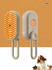 1pc Pet Automatic Spraying Shedding, Anti-Static & Massage Comb, For Cats And Dogs Grooming