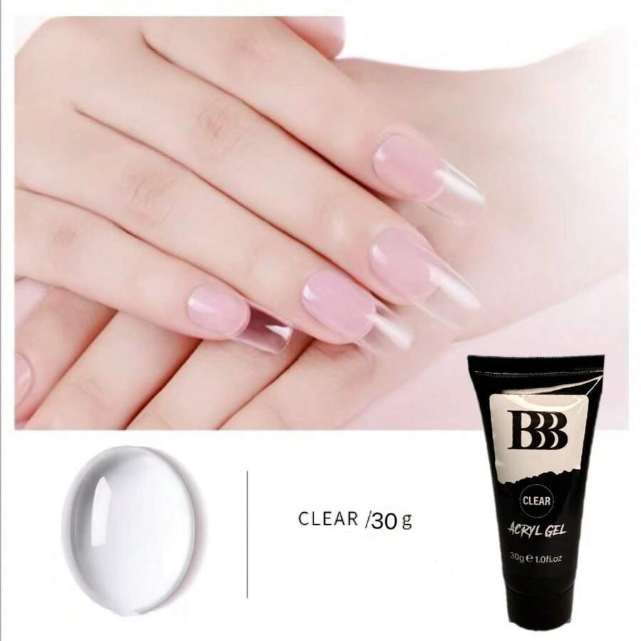 6 piezas. Polygel/Acrygel 30g. - transparente - Ver 1