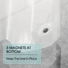 1pc Clear Waterproof Shower Curtain Liner, Anti-Mould With Metal Grommets, For Shower Room & Bathtub, Protect The Curtain, Hooks Not Included Home Bathroom Decor Fall Decor Bathroom Accessories Back To School