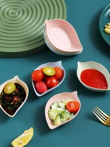 Juego de 4 piezas de platos con diseño de hojas, para la cocina, regalo de Navidad