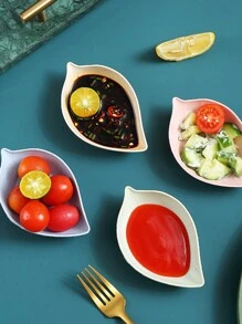 Juego de 4 piezas de platos con diseño de hojas, para la cocina, regalo de Navidad