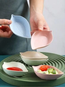 Juego de 4 piezas de platos con diseño de hojas, para la cocina, regalo de Navidad