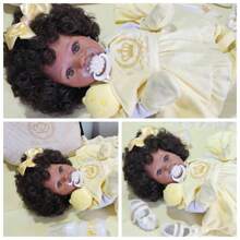 Boneca Bebê Reborn Zuri Negra - Acessórios Inclusos
