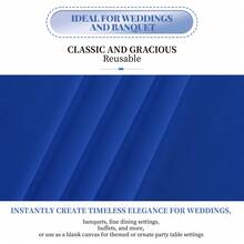 Fani 8 Pack 120 Inch Round Tablecloth, Polyester Fabric Table Cloth For Round Table, Stain And Wrinkle Resistant Washable Table Cover For Wedding Party Dining Table Buffet And Camping - Royal Blue - View 5