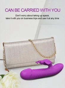 Vibrador con diseño de mariposa, estimulador clitórico con función de embestida. Producto sexual para estimulación clitórica. Masajeador telescópico para masaje vaginal. Vibrador sexy para el punto G femenino, con 10 modos de vibración. Producto sexual para orgasmos.