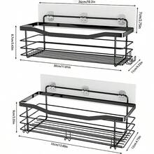 2 Giá Treo Đồ Tắm Có Keo Dán Kèm 5 Móc Treo, Giá Để Đồ Phòng Tắm Bằng Thép Không Gỉ Chống Gỉ, Kệ Đựng Đồ Tắm Dung Tích Lớn, Không Cần Khoan, Giá Treo Đồ Tắm Có Keo Dán Liền Mạch, Thích Hợp Để Lưu Trữ Đồ Trong Phòng Tắm Và Trang Trí Nhà Cửa - Nhiều màu - Xem 2
