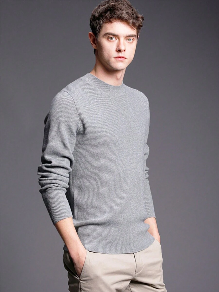 Men Sweaters - Màu Xám nhạt - Xem 1