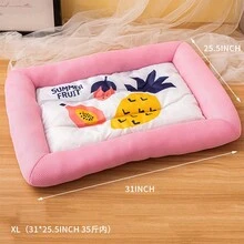 夏日涼爽寵物冷卻墊，防水防滑貓狗床墊，粉紅色，適用於1-35公斤的寵物，有四種尺寸可選 - 粉色 - 查看 10