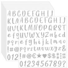 15sheets Glitter Letter Stickers, Glitter Cursive Number Alphabet Stickers Self-Adhesive DIY Number Labels Greeting Card Glitter Stickers For Decoration, Scrapbook, Mailbox, Kitchen, Graduation Cap, Logo, Home, Business, Crafts(Golden) ﻿ - Gold - View 16