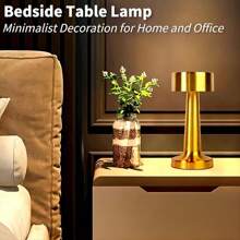 Brabola Cordless Table Lamp, Tricolor Touch Adjustable Light, Battery Powered Bedside Lamp, Rechargeable Bedside Table Light Small Touch Light Portable LED Night Light, Living Room, Bedroom, Office, Dining Room - Rechargeable Dumbbell Desk Lamp - View 5
