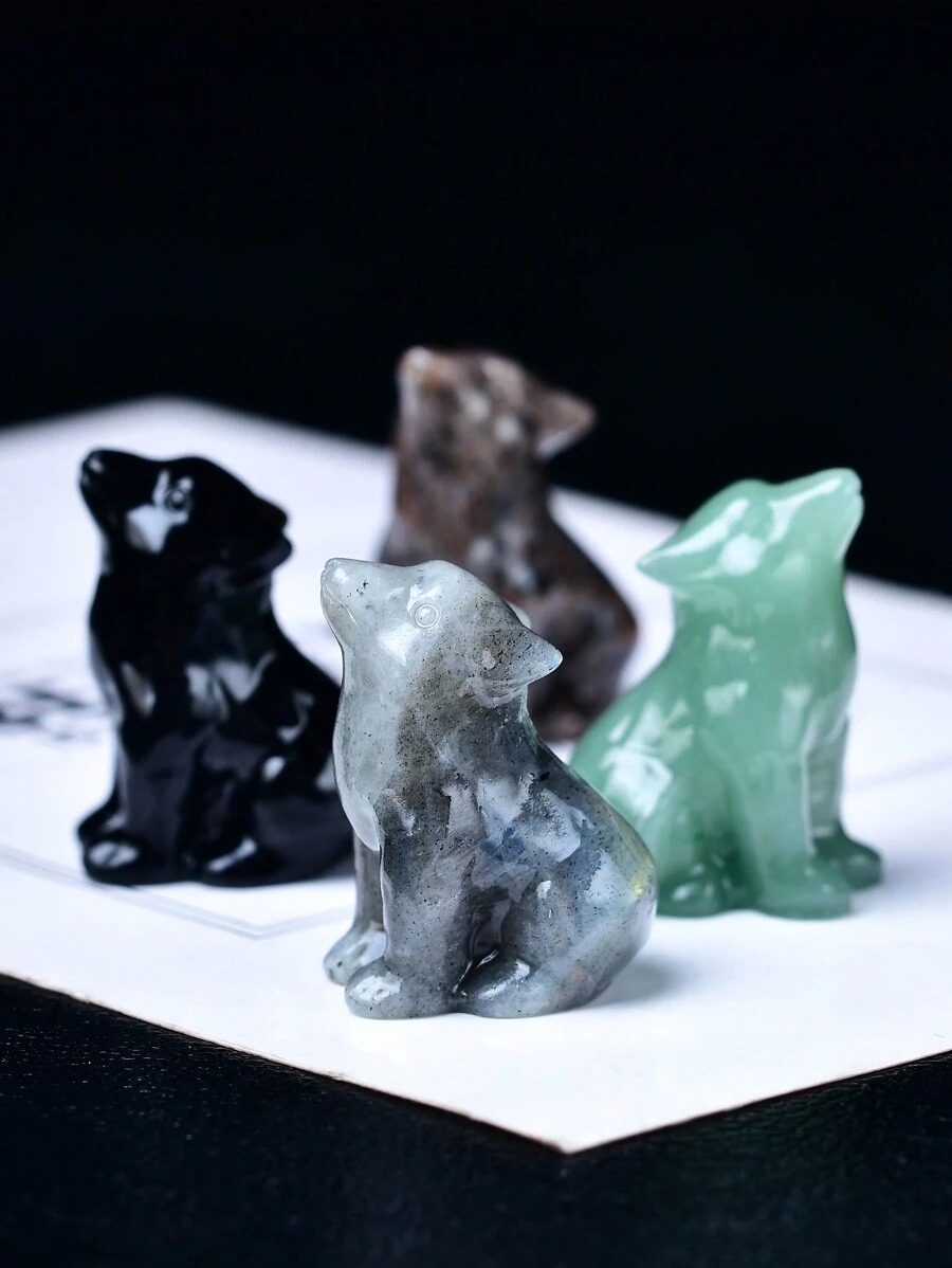 精美天然水晶雕刻狼，独特设计，疗愈水晶，蕴含能量的宝石，能量疗愈冥想石，家居装饰及礼品，便携易带，亦可作为节日礼物，来自 CUPIDCRYSTAL 品牌