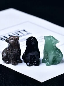 精美天然水晶雕刻狼，独特设计，疗愈水晶，蕴含能量的宝石，能量疗愈冥想石，家居装饰及礼品，便携易带，亦可作为节日礼物，来自 CUPIDCRYSTAL 品牌 - 小狼 - 查看 7