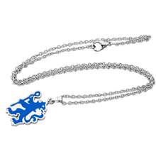 Chelsea FC Lion Necklace & Pendant (Blue/Silver) - Blue - View 2