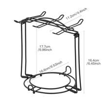 Minimalist Mug Hook, Foldable Cup & Saucer Iron Rack, Niche Design Sense Black/Gold Foldable 6/4 Cup & Saucer Iron Rack