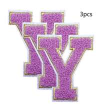 3 件 A-Z 3.15 英寸大号雪尼尔刺绣字母贴片，熨烫缝制字母贴片，用于衣服、夹克、帽子、书籍、背包的缝制贴花 - DIY 刺绣用品 - 白色 - 查看 165