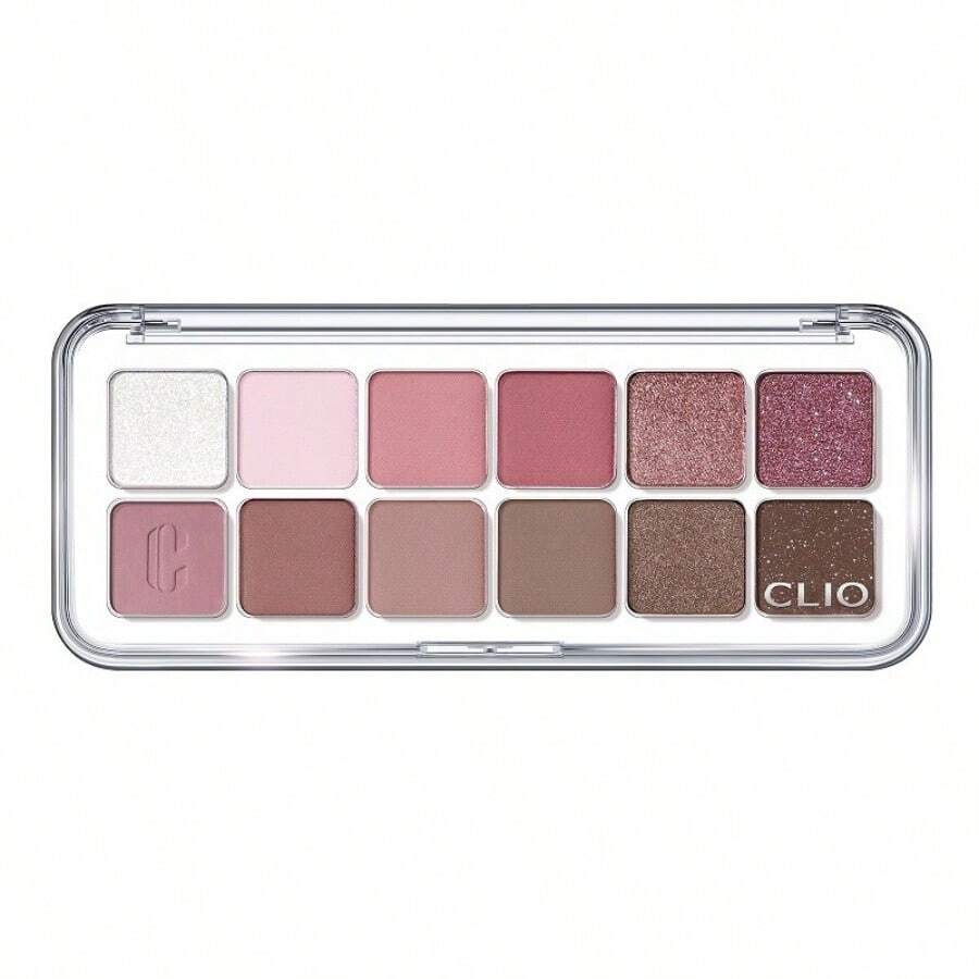 Clio Make Pro Eye Palette Air #05 Orchid Cloud, 12 Colors Matte Eyeshadow,Lightweight Texture,Portable 7.2g/0.25oz - Multicolorido - Visão 1