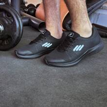 TENIS O2X MASCULINO ESPORTIVO LANÇAMENTO CONFORTAVEL ACADEMIA ORIGINAL - preto/preto/branco - Visão 2
