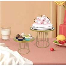 1 Pc/2 Pcs Metal Wedding Dessert Table Decoration Stand - Elegant Cake Snack Tray Shelf For Birthday Party And Wedding Decor,Kitchen,Christmas Gift