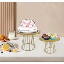 1 Pc/2 Pcs Metal Wedding Dessert Table Decoration Stand - Elegant Cake Snack Tray Shelf For Birthday Party And Wedding Decor,Kitchen,Christmas Gift