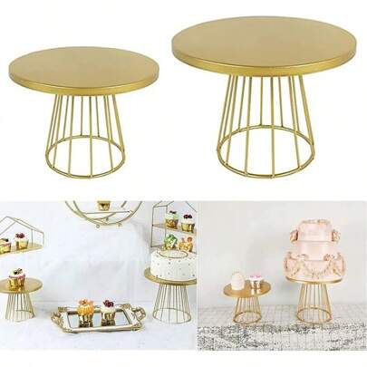 1 Stück/2 Stücke Metall Hochzeits Desserttisch Dekoständer - Elegantes Kuchenteller-Regal für Geburtstags-Party und Hochzeitsdekoration, Küche, Weihnachtsgeschenk