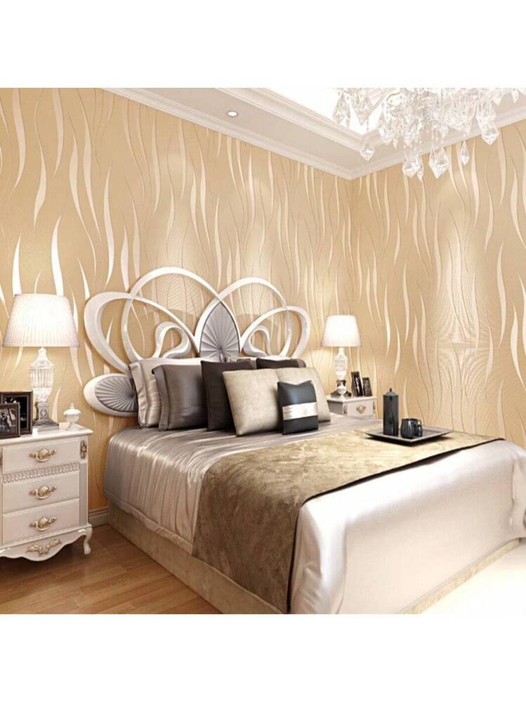 Pellicola Adesiva 3D Per Mobili 53x500 Cm - Motivo Floreale Beige - Autoadesiva Impermeabile, Carta Da Parati Rimovibile Per Armadi, Tavoli, Cucine - 5