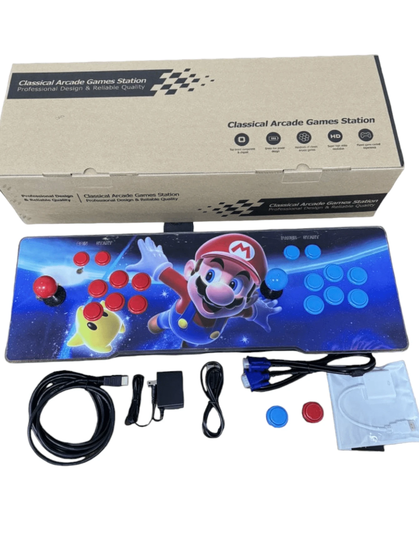 Consola Tablero Arcade Multijuegos Retro Maquinita ARCADE Teclado - Multicolor - Ver 1