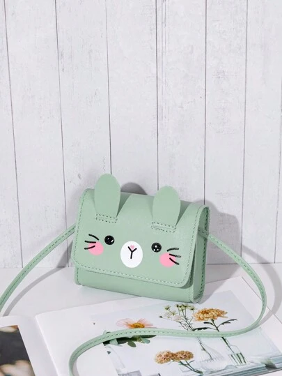 1pc New Cute Mini Crossbody Bag, Children's Cartoon Cat Casual Crossbody Bag, Girls' Small Coin Purse, Shoulder Bag Handbag Wallet For Travel & Daily Use