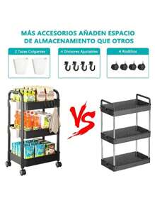 Storage Island & Carts - Black - View 5