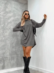 Women Dresses - Grey - View 2