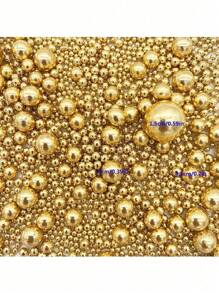 130g/4.58oz 金色仿珍珠，用于烘焙装饰，仅用于不可食用、饼干、蛋糕、冰淇淋配料、婚礼和派对、圣诞节 - 金色 - 查看 2