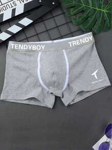 Men's 4pcs/Set Letter Printed Boxer Shorts - Multicolor - View 7