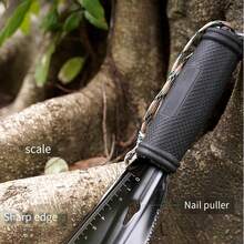 多功能小型花園鏟，手提挖除雜草、收穫海鮮和種植花卉 - 黑色 - 查看 7