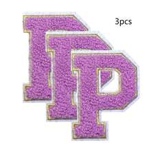 3 件 A-Z 3.15 英寸大号雪尼尔刺绣字母贴片，熨烫缝制字母贴片，用于衣服、夹克、帽子、书籍、背包的缝制贴花 - DIY 刺绣用品 - 白色 - 查看 120