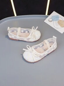 Pantofi de pânză brodat prințesă în stil chinezesc nou de vară pentru fete, pantofi de joacă pentru costum antic alb pentru copii