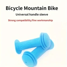 1pair Universal MTB Bike Handlebar Grips, Soft Rubber Handle Grips, Cycling Accessories