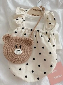 1pc Cute Polka Dot Dog Dress